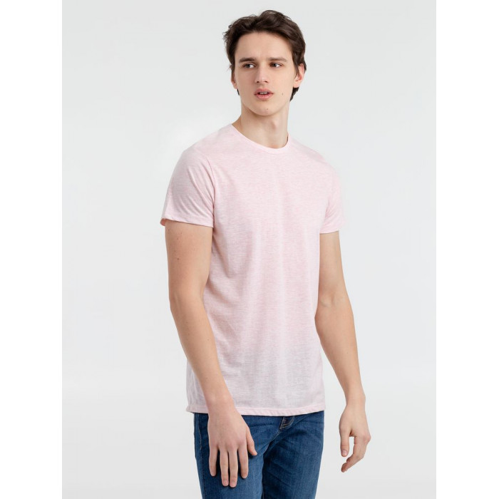 Футболка мужская приталенная Regent Fit розовый меланж, размер XXL