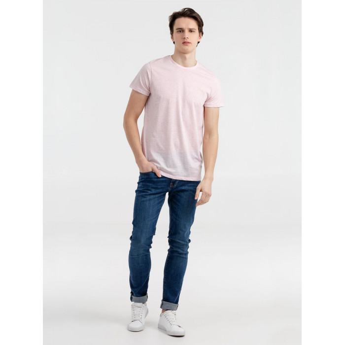 Футболка мужская приталенная Regent Fit розовый меланж, размер XXL