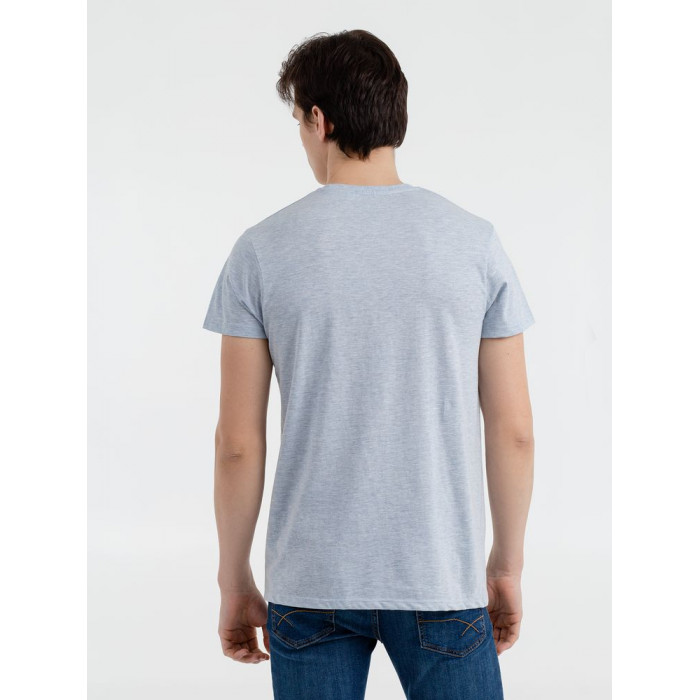 Футболка мужская приталенная Regent Fit голубой меланж, размер XXL