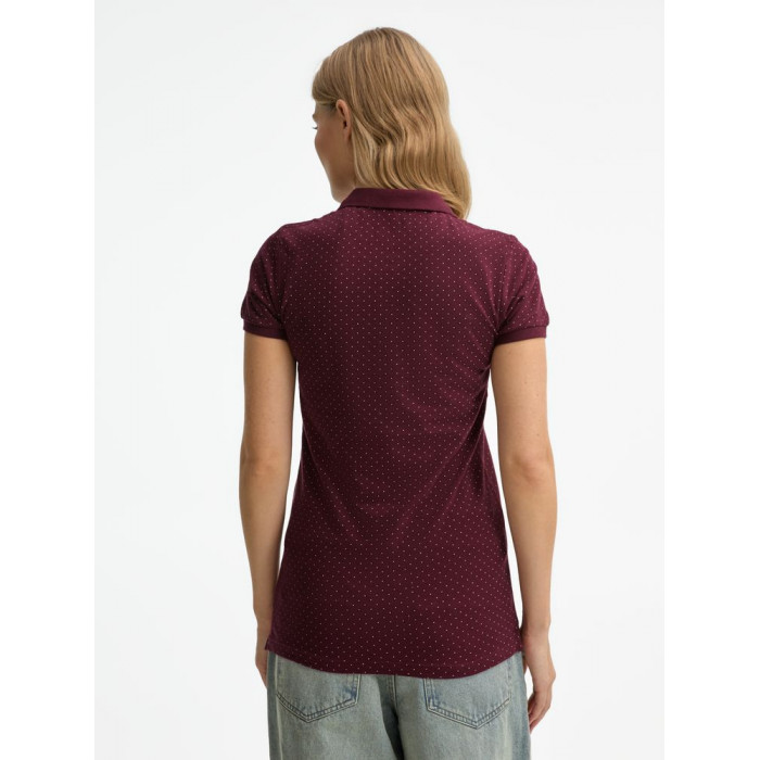 Рубашка поло женская Brandy Women, бордовая с белым, размер XXL