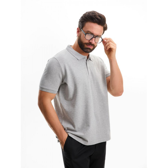 Рубашка поло мужская Phoenix Men серый меланж, размер 3XL