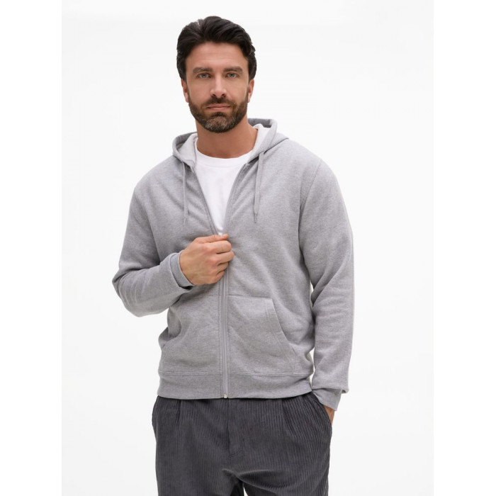 Толстовка унисекс Stone серый меланж, размер 3XL