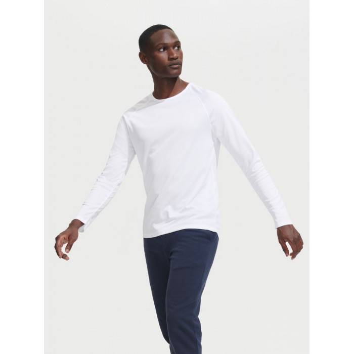 Футболка с длинным рукавом Sporty LSL Men белая, размер XXL