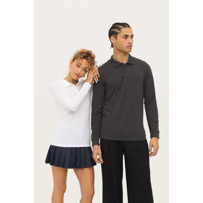 Рубашка поло женская с длинным рукавом Perfect LSL Women ярко-синяя, размер XXL