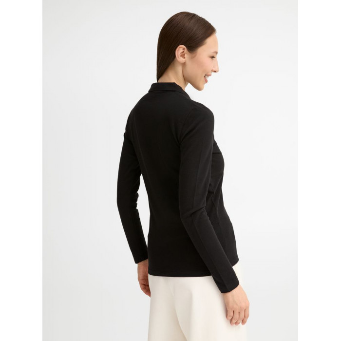 Рубашка поло женская с длинным рукавом Perfect LSL Women черная, размер XXL