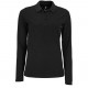 Рубашка поло женская с длинным рукавом Perfect LSL Women, черный меланж