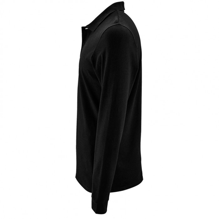 Рубашка поло мужская с длинным рукавом Perfect LSL Men черная, размер XXL