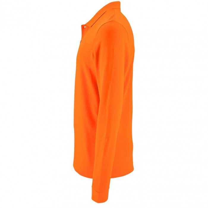 Рубашка поло мужская с длинным рукавом Perfect LSL Men оранжевая, размер 3XL