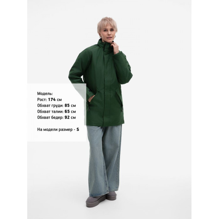 Куртка на стеганой подкладке Robyn, темно-зеленая, размер 4XL