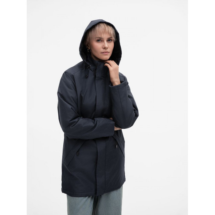 Куртка на стеганой подкладке Robyn темно-синяя, размер 4XL
