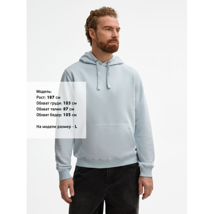 Толстовка унисекс Spencer, голубая, размер XXL