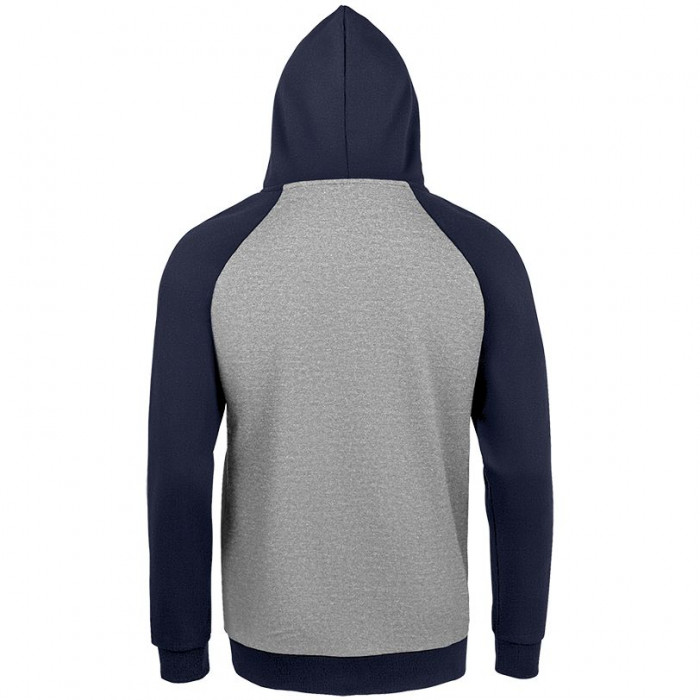 Толстовка унисекс Seattle серый меланж/темно-синий, размер XXL