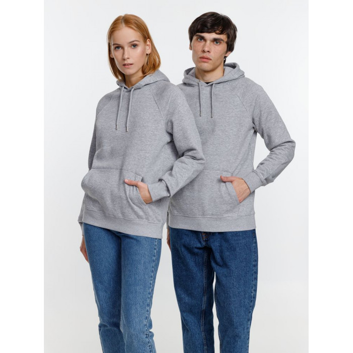Толстовка унисекс Stellar, серый меланж, размер XXL