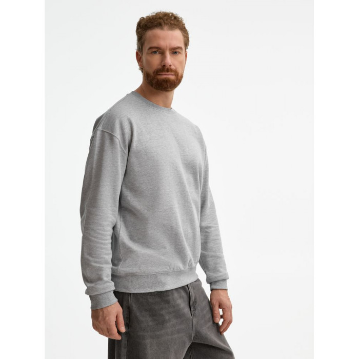 Свитшот унисекс Columbia, серый меланж, размер 5XL