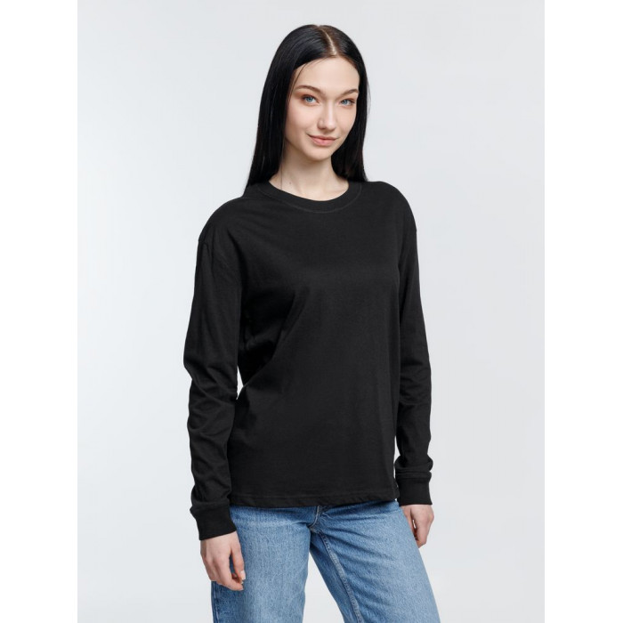 Футболка унисекс с длинным рукавом Pioneer LSL, черная, размер 3XL