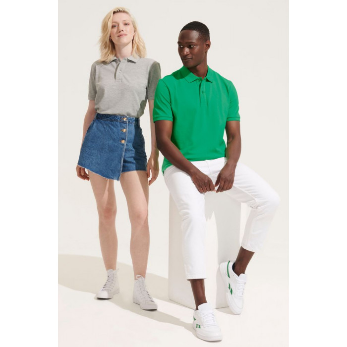 Рубашка поло унисекс Pegase, весенний зеленый, размер XXL