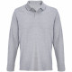 Рубашка поло унисекс с длинным рукавом Pacific LSL, серый меланж, размер XXL
