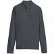 Рубашка поло унисекс с длинным рукавом Pacific LSL, темно-серая (графит), размер XXL