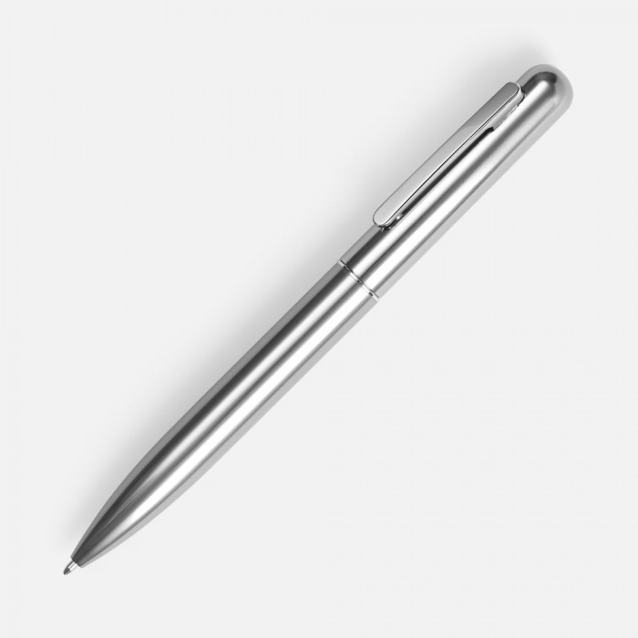 Ручка шариковая Scribo, серо-стальная