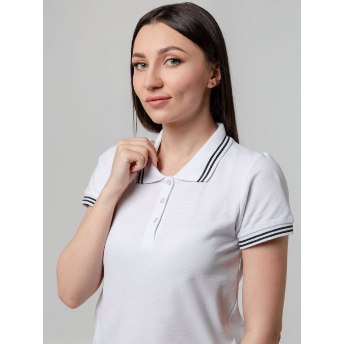 Рубашка поло женская Virma Stripes Lady, белая, размер XXL