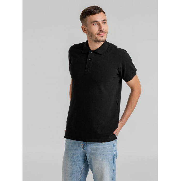 Рубашка поло мужская Virma Premium, черная, размер 3XL