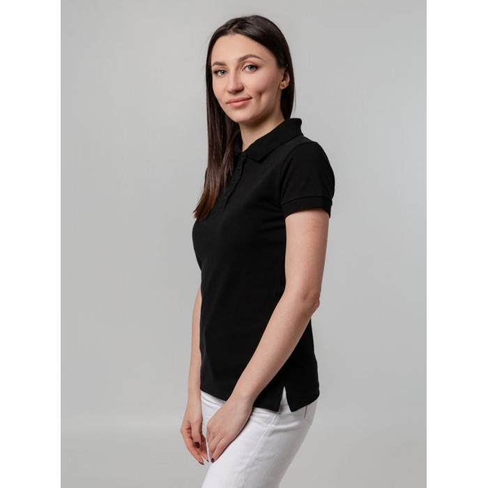 Рубашка поло женская Virma Premium Lady, черная, размер 3XL