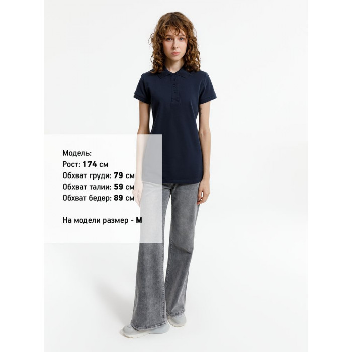 Рубашка поло женская Virma Premium Lady, темно-синяя, размер 3XL