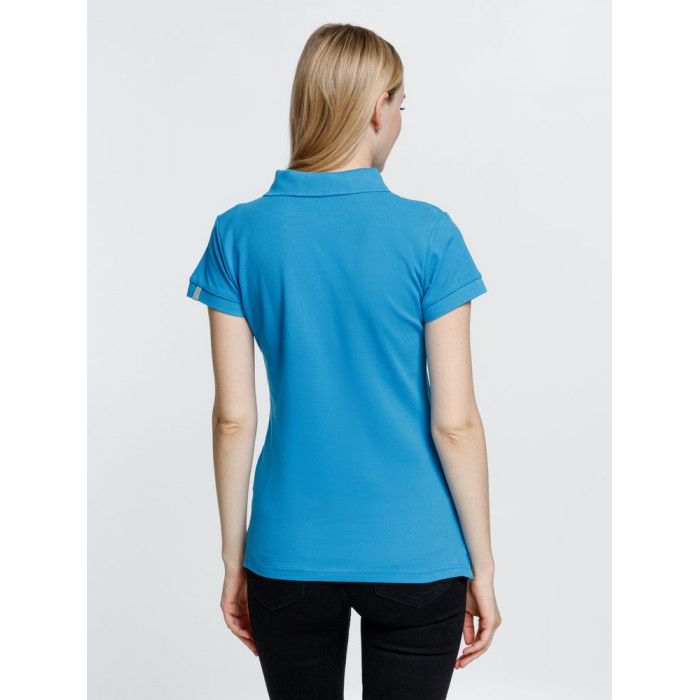 Рубашка поло женская Virma Premium Lady, бирюзовая, размер XXL