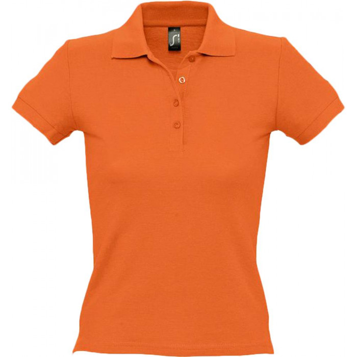 Рубашка поло женская People 210 оранжевая, размер XXL