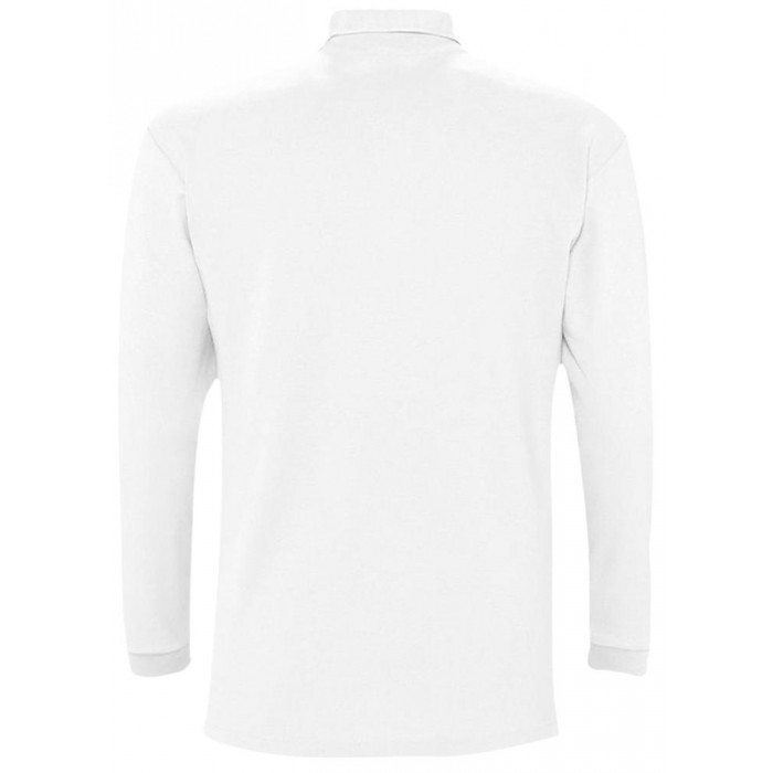 Рубашка поло мужская с длинным рукавом Winter II 210 белая, размер XXL