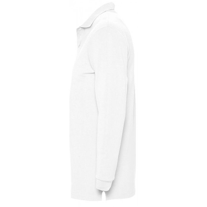 Рубашка поло мужская с длинным рукавом Winter II 210 белая, размер XXL