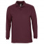 Рубашка поло мужская с длинным рукавом Winter II 210 бордовая, размер XXL