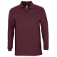 Рубашка поло мужская с длинным рукавом Winter II 210 бордовая, размер XXL