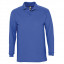 Рубашка поло мужская с длинным рукавом Winter II 210 ярко-синяя, размер XXL