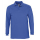 Рубашка поло мужская с длинным рукавом Winter II 210 ярко-синяя, размер XXL