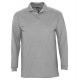 Рубашка поло мужская с длинным рукавом Winter II 210 серый меланж, размер XXL