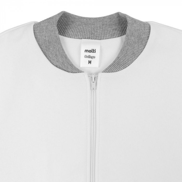 Бомбер College молочно-белый, размер XS