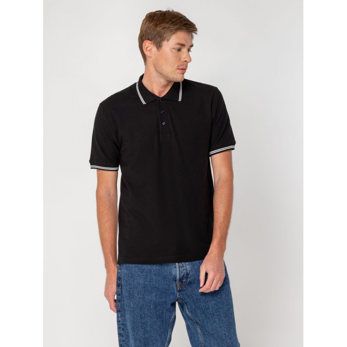 Рубашка поло Virma Stripes, черная, размер XXL