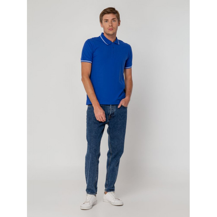 Рубашка поло Virma Stripes, ярко-синяя, размер 3XL