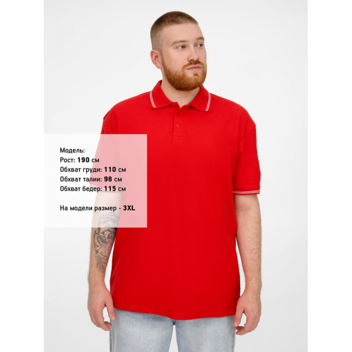 Рубашка поло Virma Stripes, красная, размер 3XL