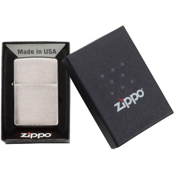 Зажигалка Zippo Armor Brushed, матовая серебристая