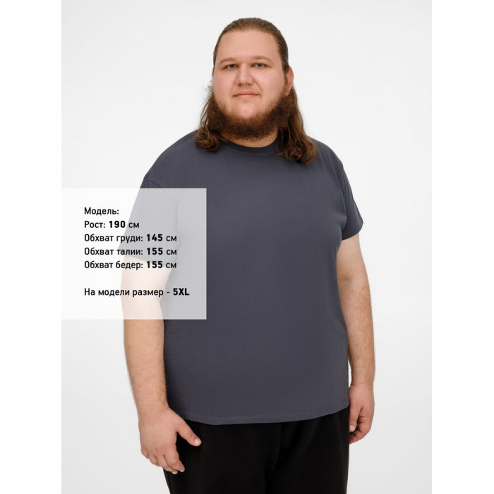 Футболка Imperial 190 темно-серая (графит), размер 5XL