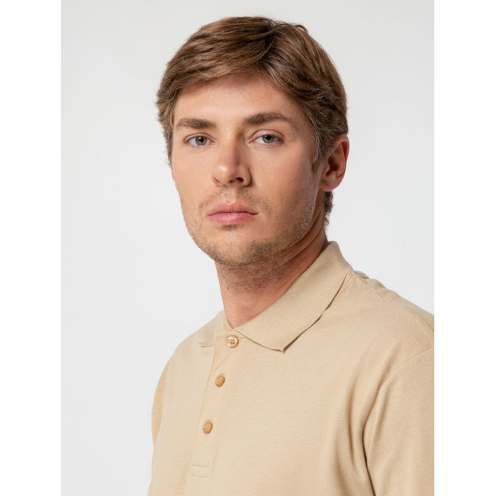 Рубашка поло мужская Summer 170 бежевая, размер XXL