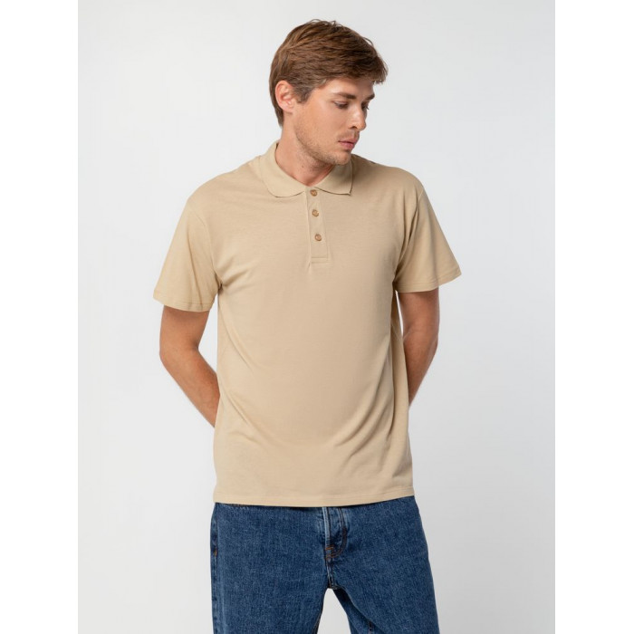 Рубашка поло мужская Summer 170 бежевая, размер XXL