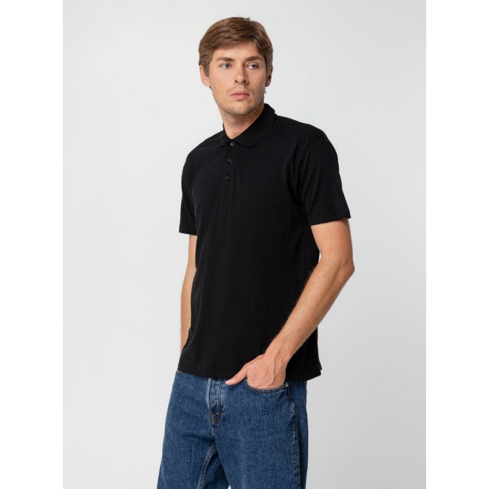 Рубашка поло мужская Summer 170 черная, размер XXL