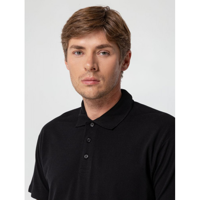 Рубашка поло мужская Summer 170 черная, размер XXL