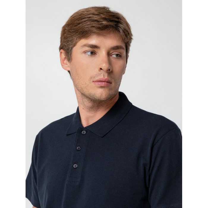 Рубашка поло мужская Summer 170 темно-синяя (navy), размер XXL
