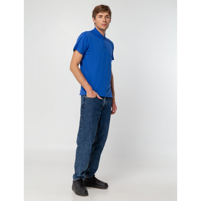 Рубашка поло мужская Summer 170 ярко-синяя (royal), размер XXL