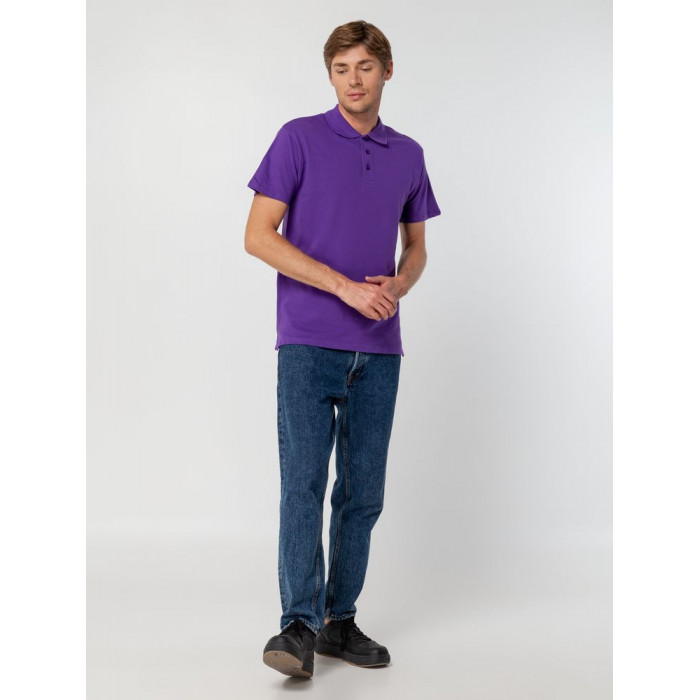 Рубашка поло мужская Summer 170 темно-фиолетовая, размер XXL