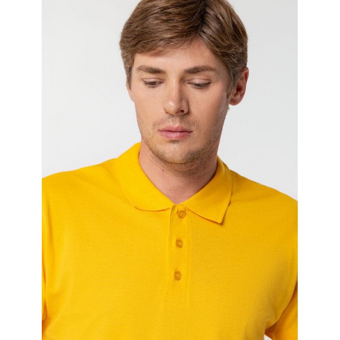 Рубашка поло мужская Summer 170 желтая, размер XXL